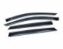 Wind deflectors Hyundai Santa Fe 2013-2016 - type: with chrome molding фото 1