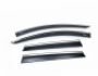 Window deflectors Renault Duster 2018-… - type: with chrome molding фото 1