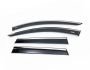 Window deflectors Renault Duster 2018-… - type: with chrome molding фото 0