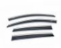 Window deflectors Volkswagen Polo 2010-2017 - type: with chrome hb 4 pcs фото 0