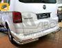 Rear bumper protection Volkswagen T5 Multivan - type: single corners, bevelled ends фото 3