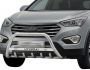 Bull bar Hyundai Santa Fe 2013-2016 - type: with logo фото 1