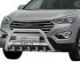 Bull bar Hyundai Santa Fe 2013-2016 - type: with logo фото 0