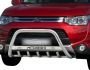Кенгурятник Mitsubishi Outlander 2013-2015 - тип: з логотипом фото 1