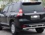 Rear bumper protection Toyota Prado 150 - type: double фото 1