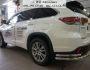 Rear bumper protection Toyota Highlander 2017-2020 - type: double corners фото 1