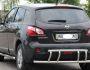 Rear bumper protection Nissan Qashqai 2007-2014 - type: pipe with corners фото 2