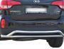 Rear bumper protection Kia Sorento Fl 2013-2016 - type: double smile фото 0