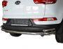 Rear bumper protection Kia Sportage 2010-2015 - type: pipe with corners фото 0