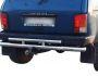Rear bumper protection Lada Niva - type: double pipe фото 0