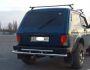 Rear bumper protection Lada Niva - type: double pipe фото 1