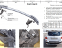 Toyota Highlander rear bumper protection - type: pipe with corners фото 4