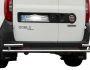 Rear bumper protection Fiat Doblo 2015-… - type: single pipe with corners фото 0