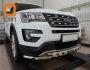 Bumper protection Ford Explorer 2016-2018 - type: model with plates фото 3