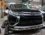 Bumper protection Mitsubishi Outlander 2015-2020 - type: model with plates фото 2