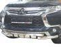 Bumper protection Mitsubishi Pajero Sport - type: model with plates фото 0