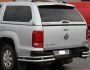 Rear bumper protection Volkswagen Amarok 2016-... - type: double corners фото 1