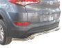 Rear bumper protection Hyundai Tucson 2015-2019 - type: curved mustache фото 0