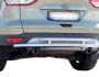 Rear bumper protection Ford Escape 2013-2016 - type: double mustache on racks фото 0