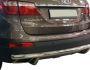 Rear bumper protection Hyundai Santa Fe 2013-2016 - type: single pipe фото 0