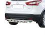 Nissan Qashqai rear bumper protection - type: pipe with corners фото 0