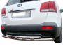 Rear bumper protection Kia Sorento 2010-2012 - type: pipe with corners фото 0