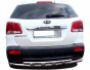 Rear bumper protection Kia Sorento 2010-2012 - type: pipe with corners фото 1