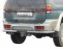 Защита заднего бампера Mitsubishi Pajero Sport I - тип: углы с обводкой фаркопа фото 0