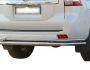 Rear bumper protection Toyota Prado 150 - type: pipe with corners фото 0