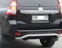 Toyota Prado 150 rear bumper protection - type: curved pipe model фото 3