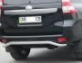 Toyota Prado 150 rear bumper protection - type: curved pipe model фото 4