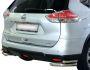 Rear bumper protection Nissan X-Trail 2014-2017 - type: double corners фото 1