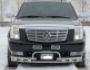 Front bumper protection Cadillac Escalade ESV 2007-2014 - type: with number stroke фото 3