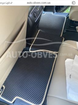 Toyota Sequoia floor mats - type: 3 rows of eva, middle row - armrest фото 8