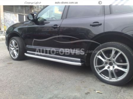 Profile running boards Porsche Cayenne 2010-2018 - Style: Range Rover фото 3