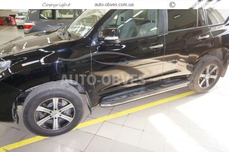 Защита штатного порога для Toyota Prado 150 фото 1