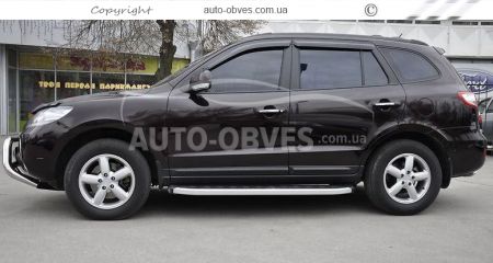 Профильные подножки Hyundai Santa Fe 2010-2012 - style: Range Rover фото 5