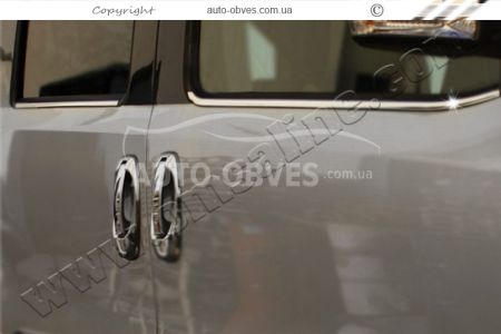 Окантовка окон для Fiat Doblo 2010-2014 4 шт фото 1