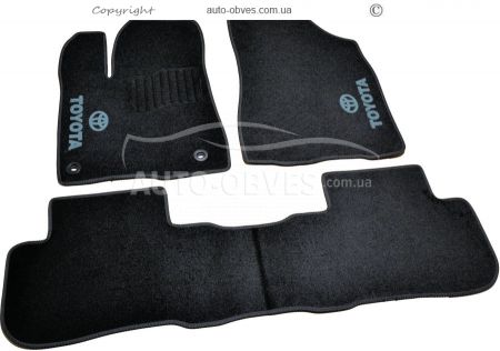 Mats Toyota Highlander 2014-2017 - material: - nap, black, ct 3pcs фото 0