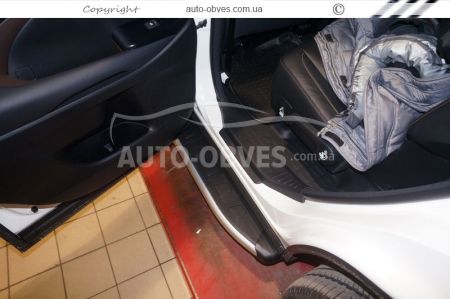 Профильные подножки Toyota Highlander 2021-... - style: Range Rover - тип: кроме Гибрид фото 2