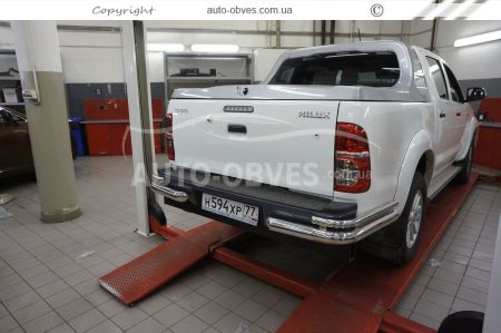 Toyota Hilux rear bumper protection - type: double corners d:76 фото 1