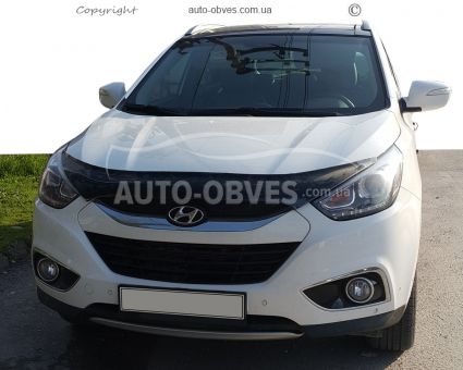 Дефлектор капота мухобойка Hyundai IX35 2010-2016 - тип: турция фото 5