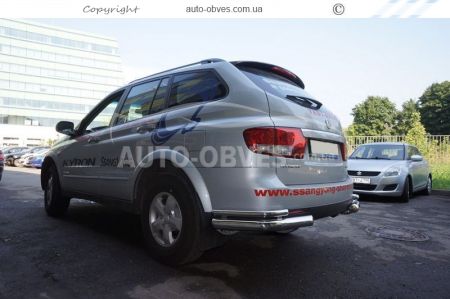 Ssangyong Kyron rear bumper protection - type: double corners фото 1