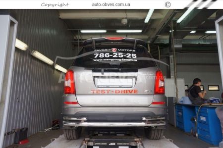 Ssangyong Rexton rear bumper protection - type: pipe with corners фото 1