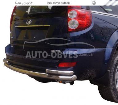 Great Wall Hover rear bumper protection - type: pipe with corners фото 0