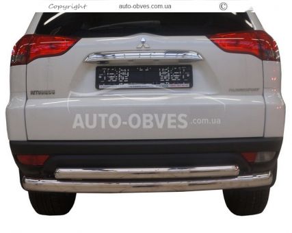 Защита заднего бампера Mitsubishi Pajero Sport фото 0