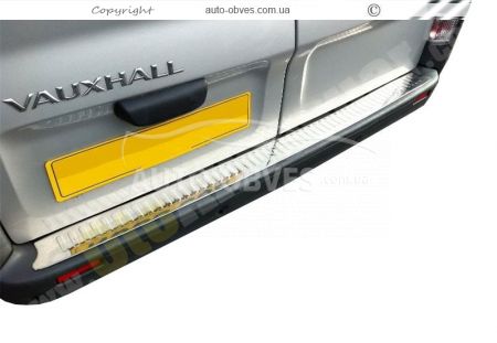 Rear bumper cover without bending Opel Vivaro stainless steel фото 4