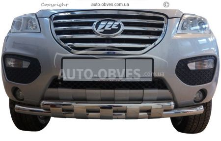 Bumper protection Lifan X60 - type: model with plates фото 0