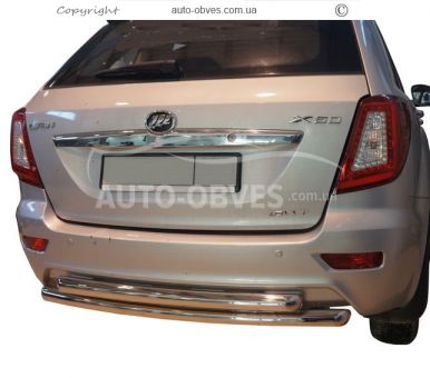 Rear bumper protection Lifan X60 - type: double mustache фото 0