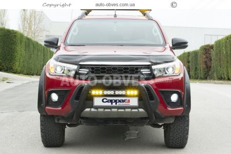 Дефлектор капота мухобойка Toyota Hilux 2015-2020 - тип: турция фото 4